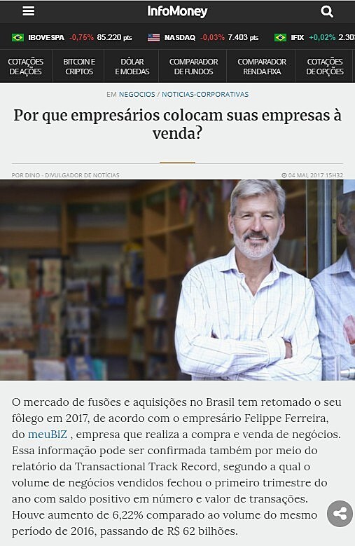 Por que empresrios colocam suas empresas  venda?